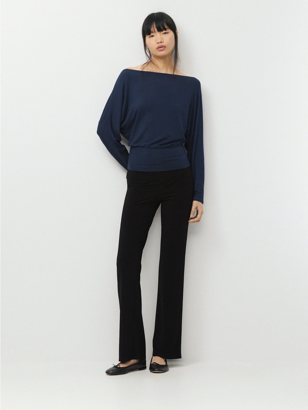 NWT - Aritzia Sunday Best Cassis Long Sleeve - Admiral Navy - Size Small